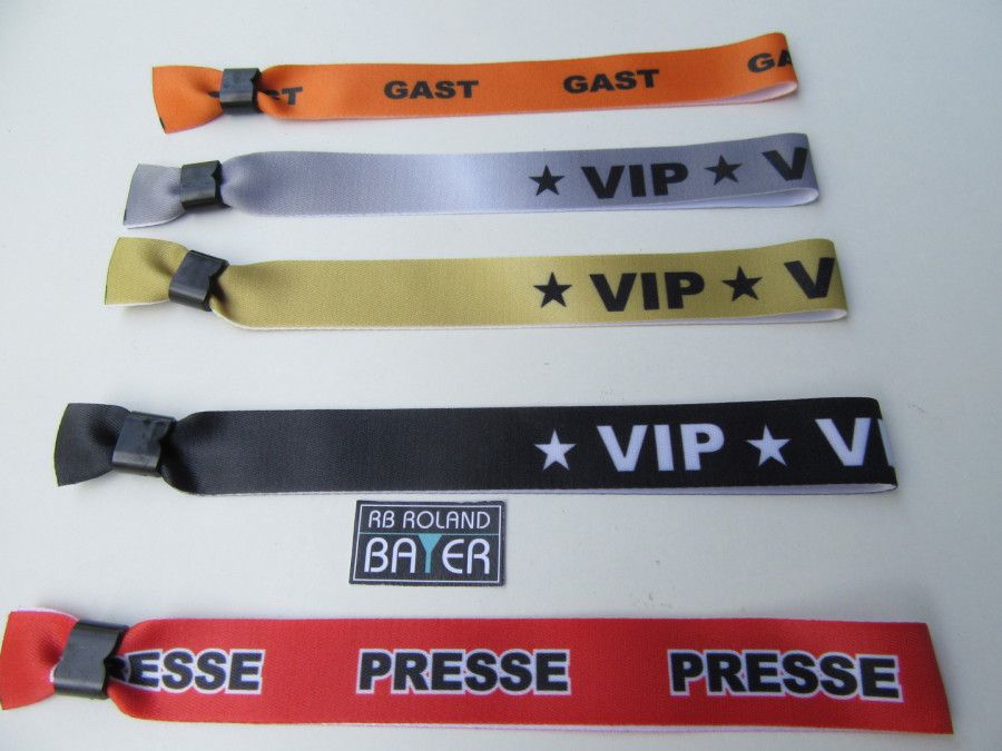 Stoffarmband  Vollfarbdruck   mit Kunststoffverschluß