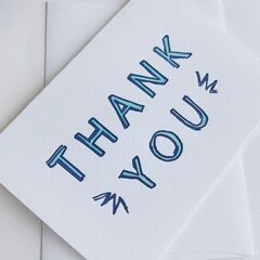 Baby Blue Thanks Card