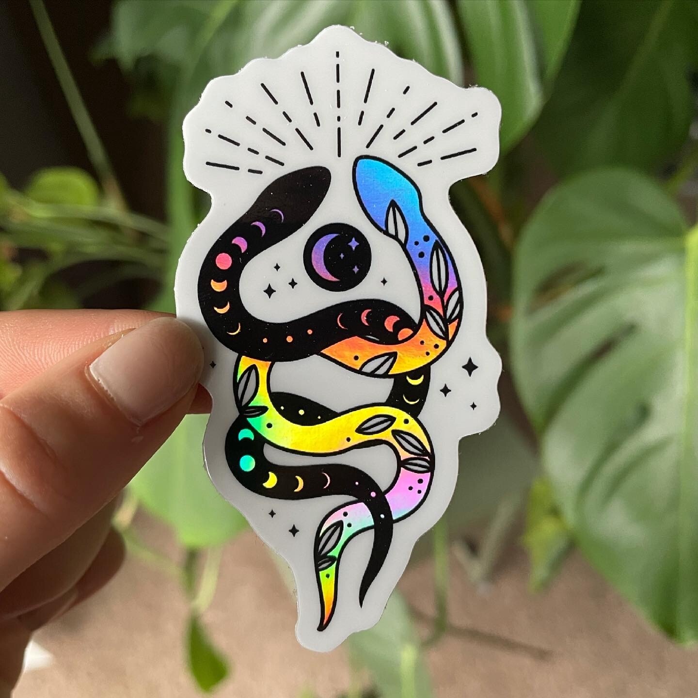 Bestseller Holographic Celestial Snake Waterproof Sticker