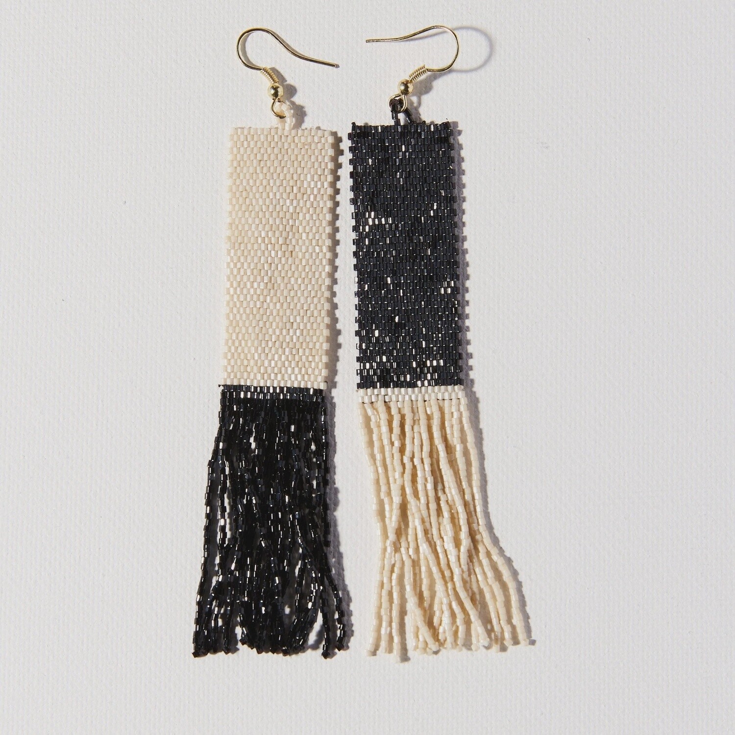 Black Ivory Mirror Image Earrings