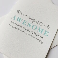 Marriage is Awesome Card