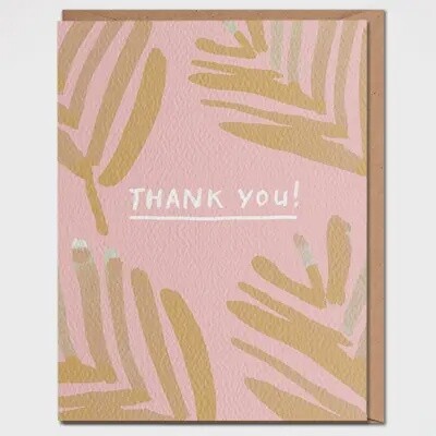 Thank You - Pink Thank You Card