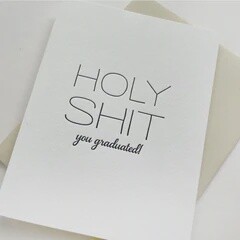 Holy Shit Graduated Card