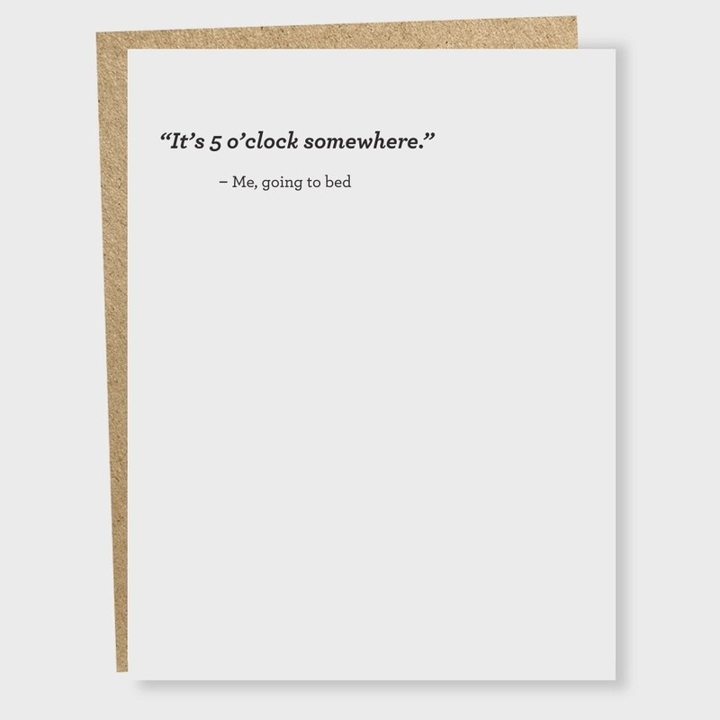 #753 5 o'clock card