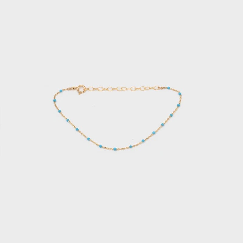 Enamel &amp; Gold Bracelet Blue