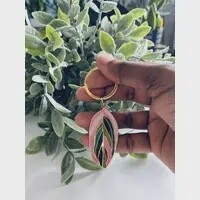 Pink TrioStar Plant Mom Key Chain