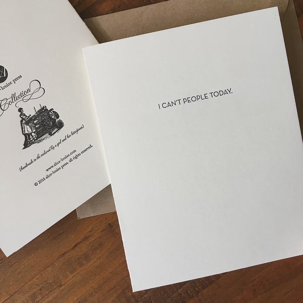 Can&#39;t People Today Card