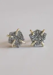 Druzy Prong Earring
