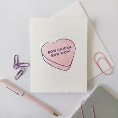Bow Chicka Heart Card