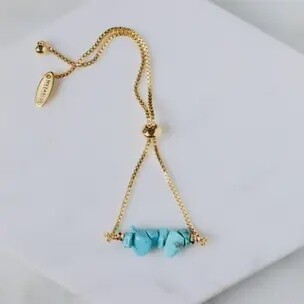 Turquoise Nugget Adjustable bracelet