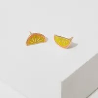 Orange Slice post earrings