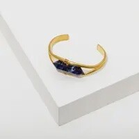 Crystal Cuff Bracelet Sodalite