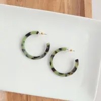 Olive and Tortoise Earrings