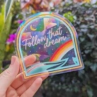 Follow that Dream Sun Catcher Sticker