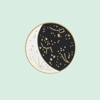 Crescent Moon Enamel Pin