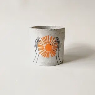 Starburst Concrete Planter