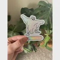 Kick Flip Ghost Sticker