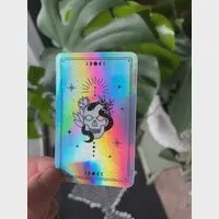 Snake Skull Holographic Sticker