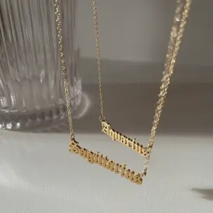 Zodiac Nameplate Necklace/Aries