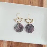 Natasha Earrings in Black Shimmer