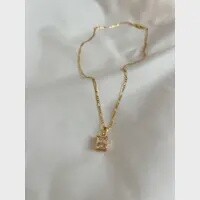 Peach Stone Gold Filled Necklace