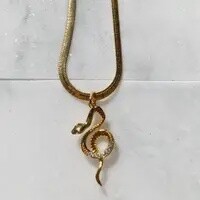 Snake King Necklace 24K Gold Filled