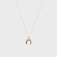CZ Moon Necklace
