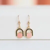 Circle Mini Arch Drop Earrings