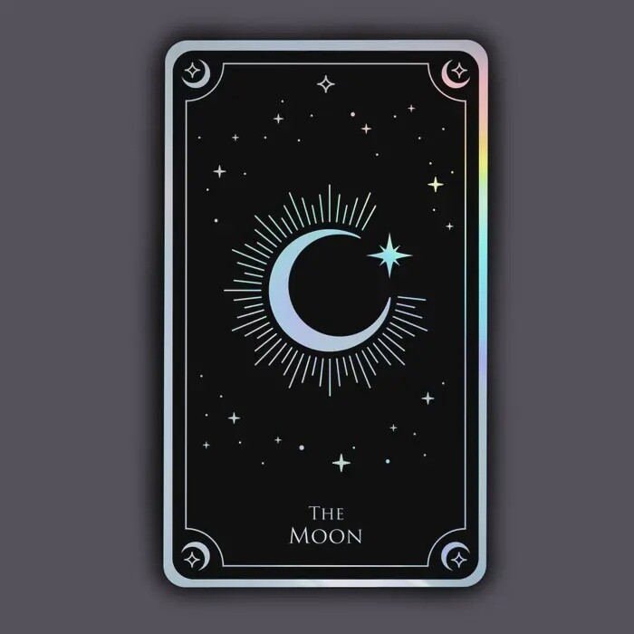 The Moon Holographic Sticker