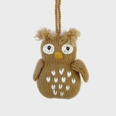 Owl Knit Wool Ornament
