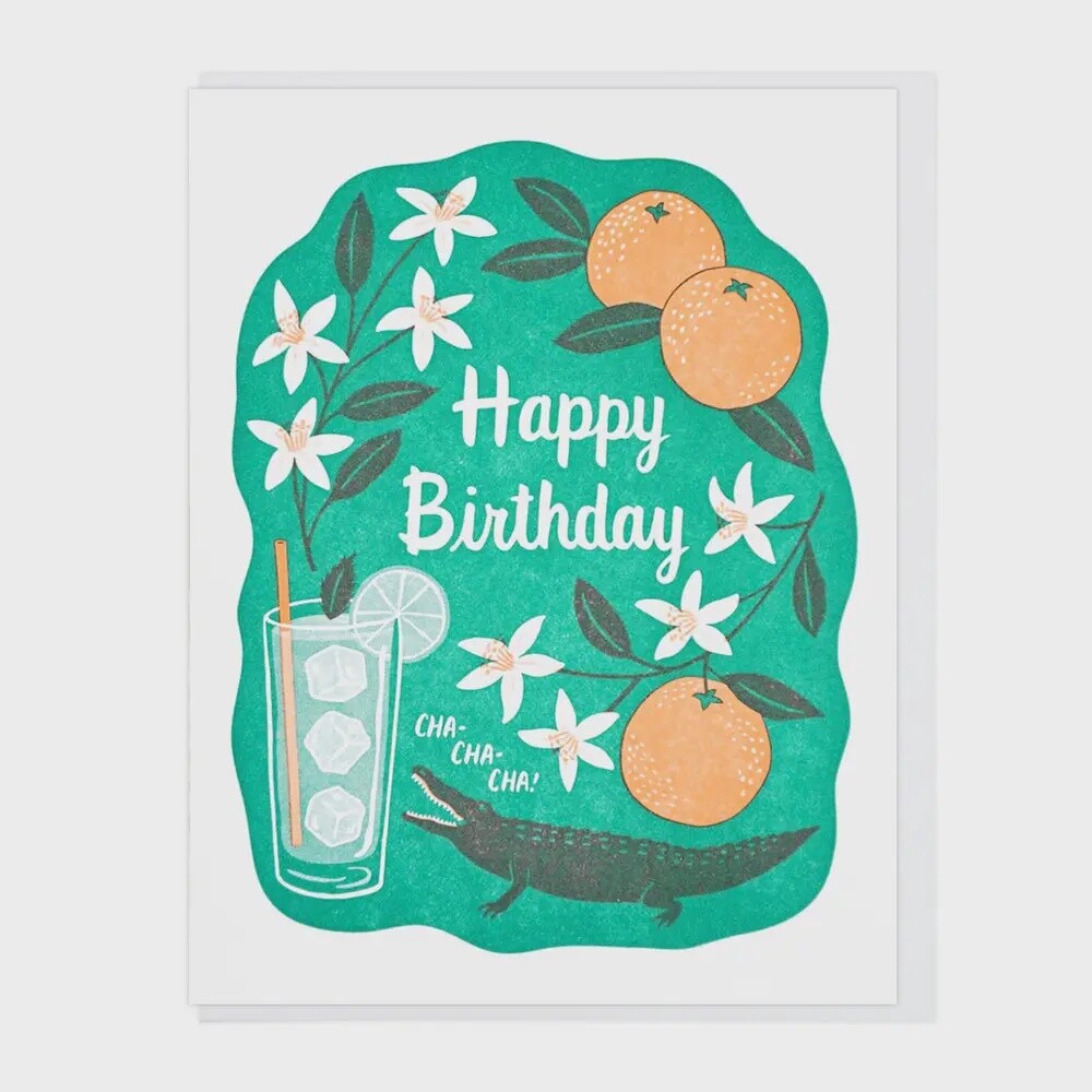 Birthday Cha Cha Greeting Card