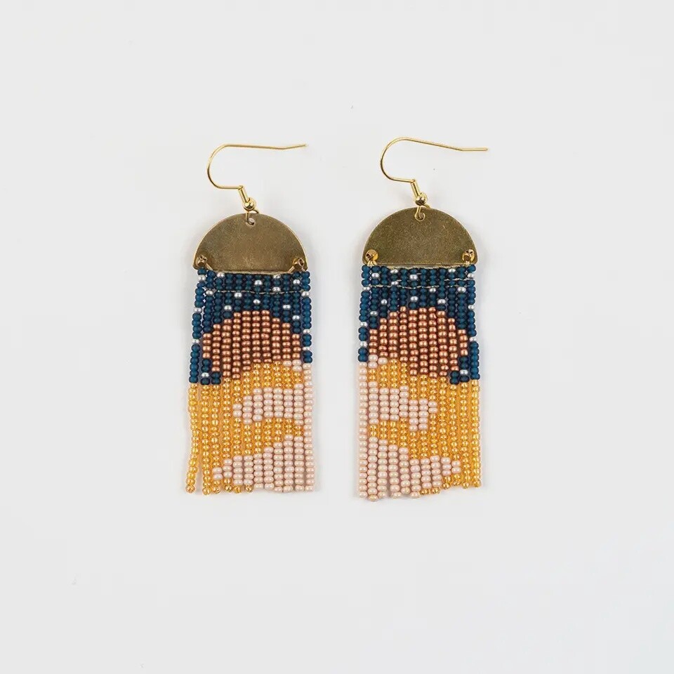 Moonrise Fringe Earrings Warm
