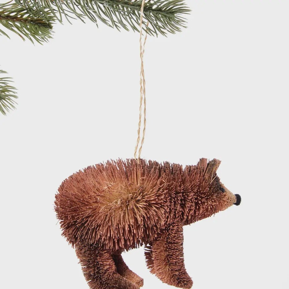 Bottle Brush Bear Ornament