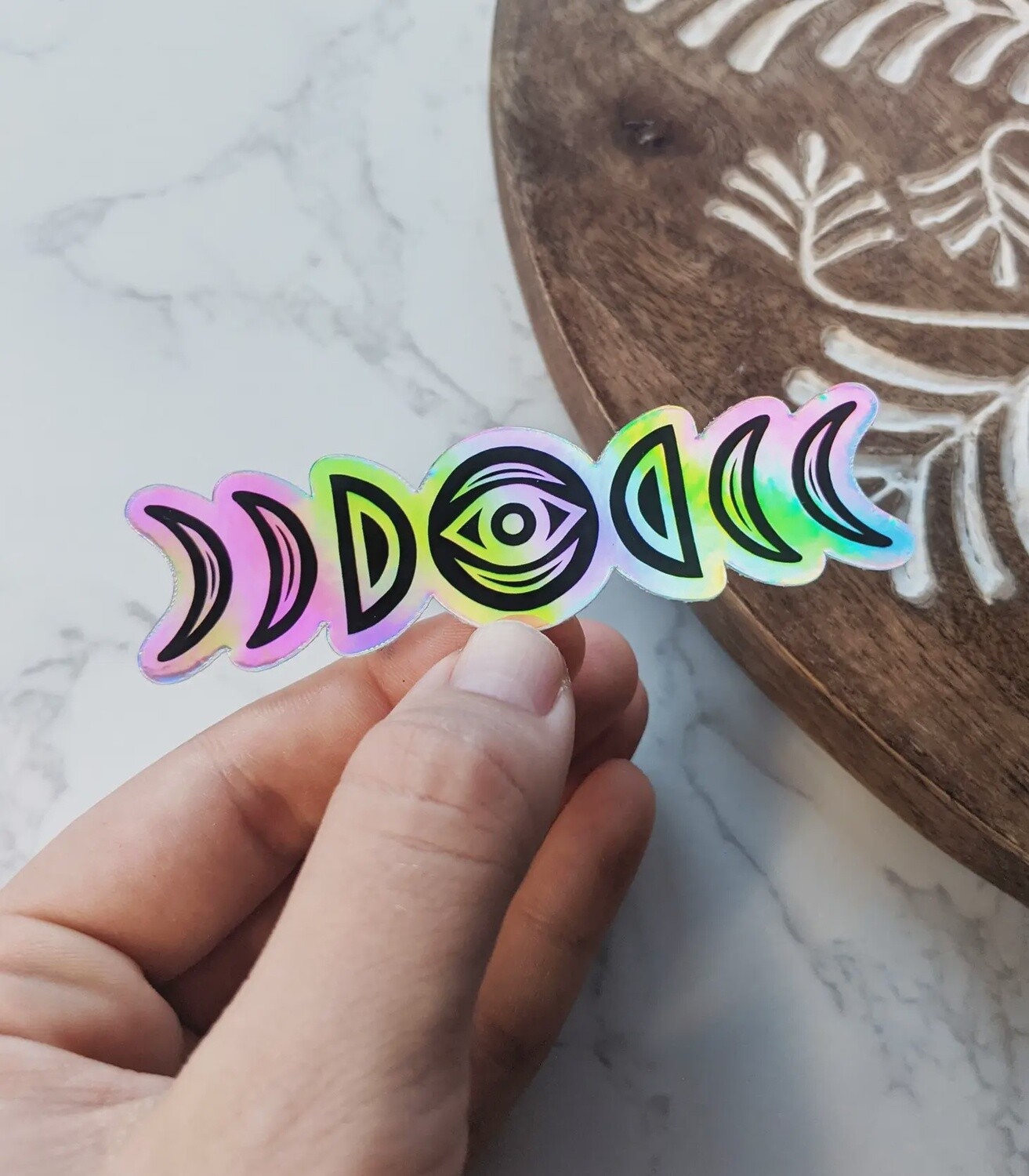 Evil Eye Moon Phase Sticker