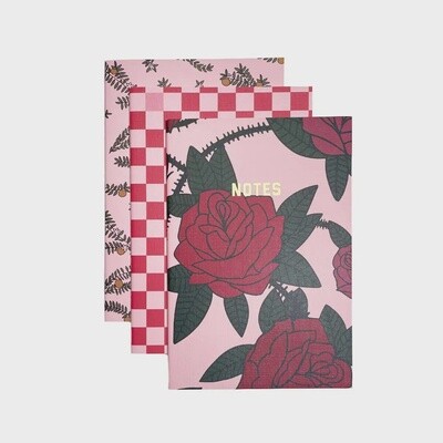 Notebook Set of 3 - Pink
