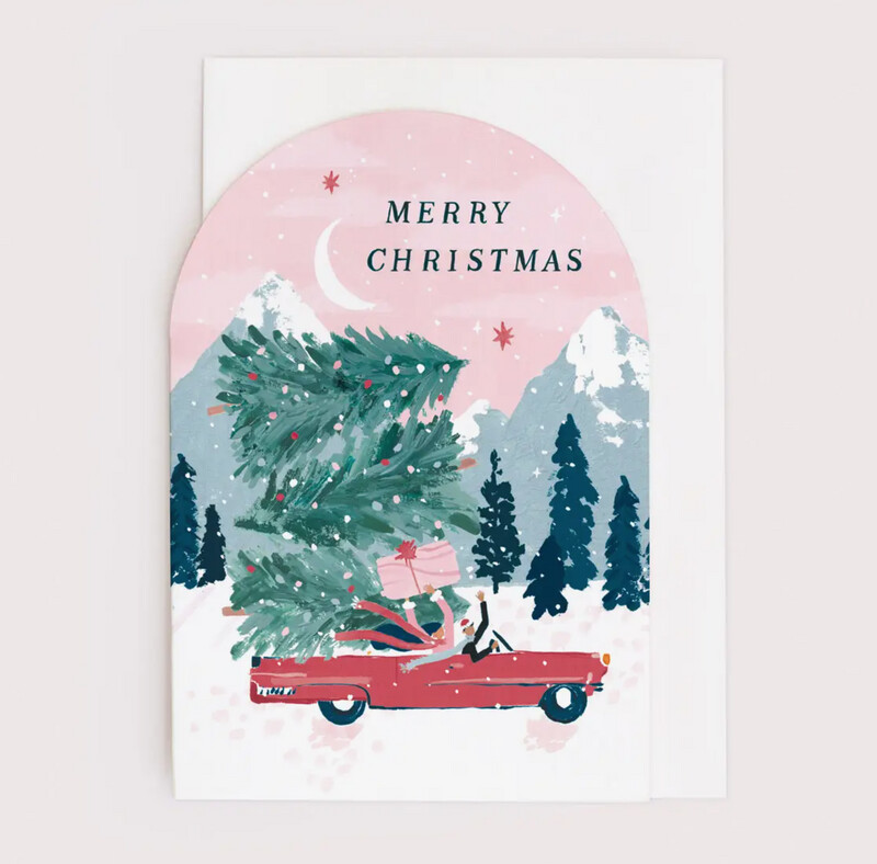 Driving Home Christmas Card