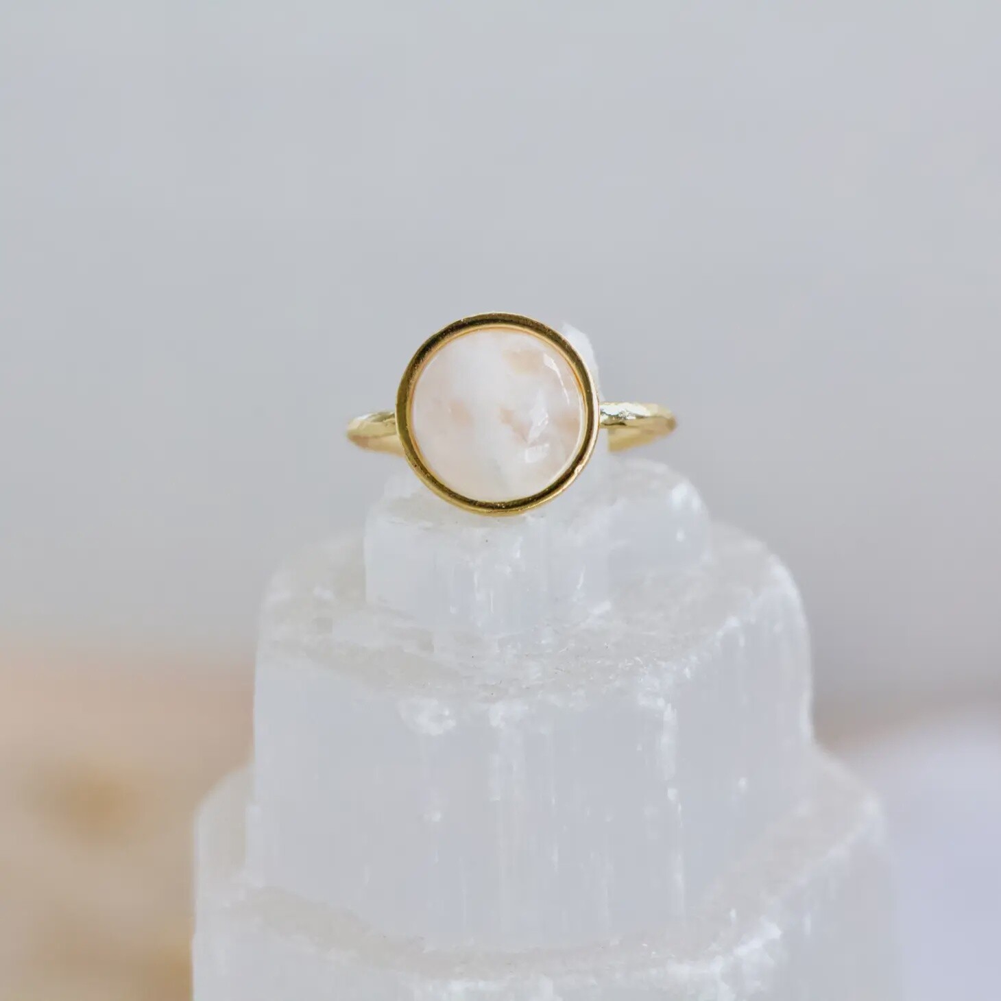 Moonstone Solitaire Ring
