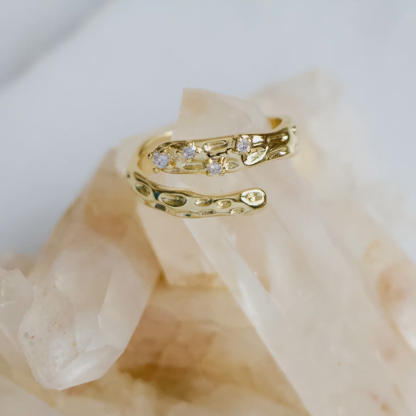 Hammered Wrap Ring
