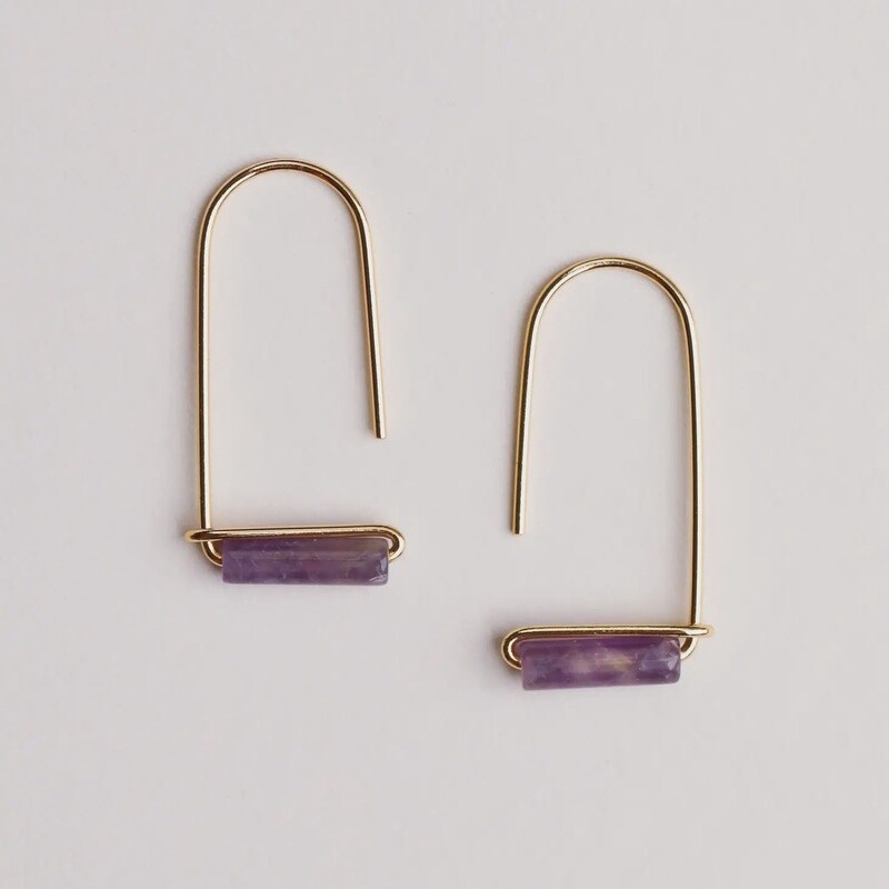 Drop Earring- Amethyst