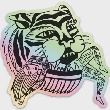 Tiger Girl Sticker