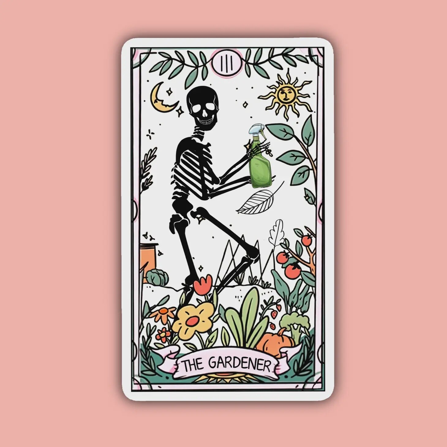 The Gardener Tarot Card Sticker