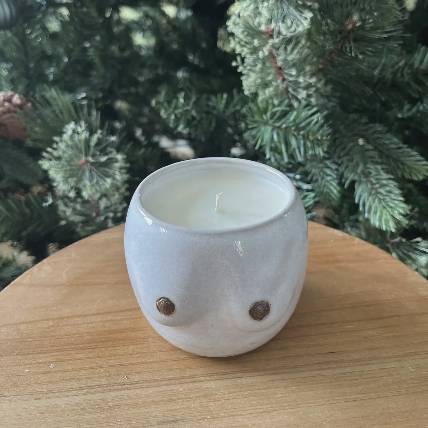 Soy Candle/ Boobie Cup 8oz/White Tea &amp; Pear