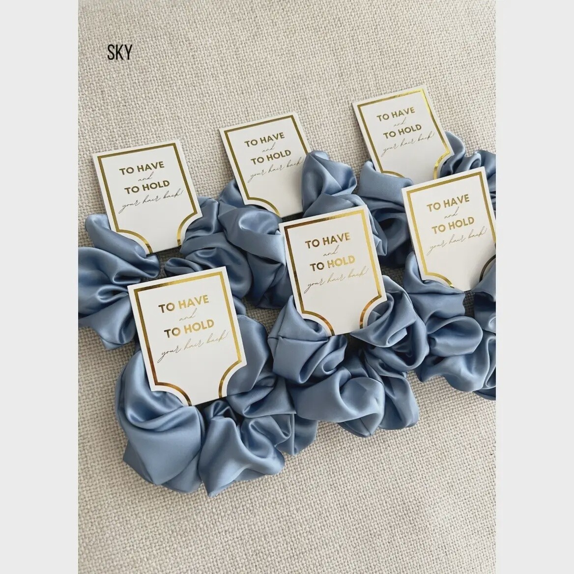 Silk Satin Soft Scrunchies/Sky
