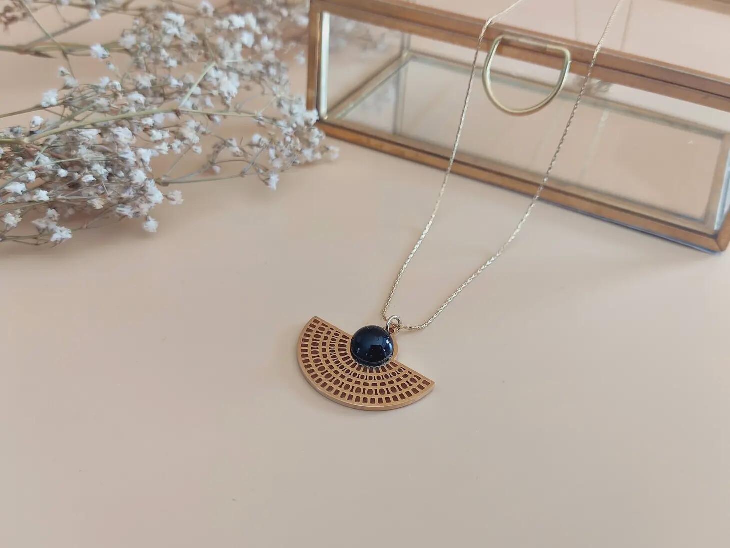The Dreamer Black Agate Necklace