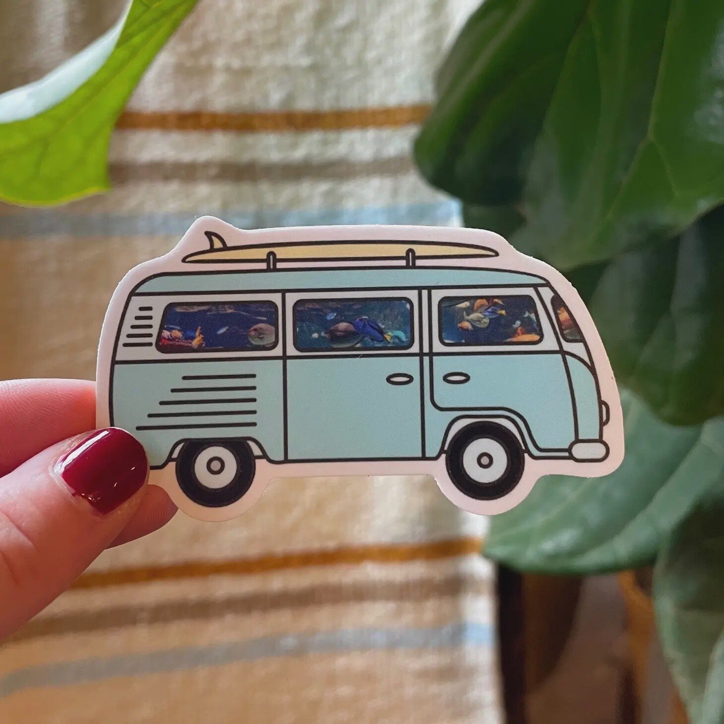 Aquarium VW Bus Sticker