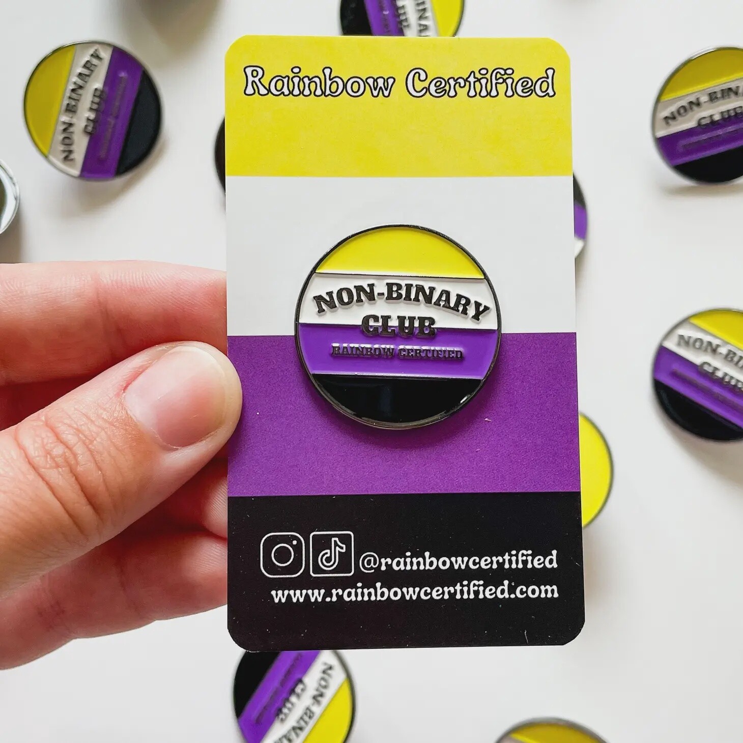 Non-binary Pride Club pin