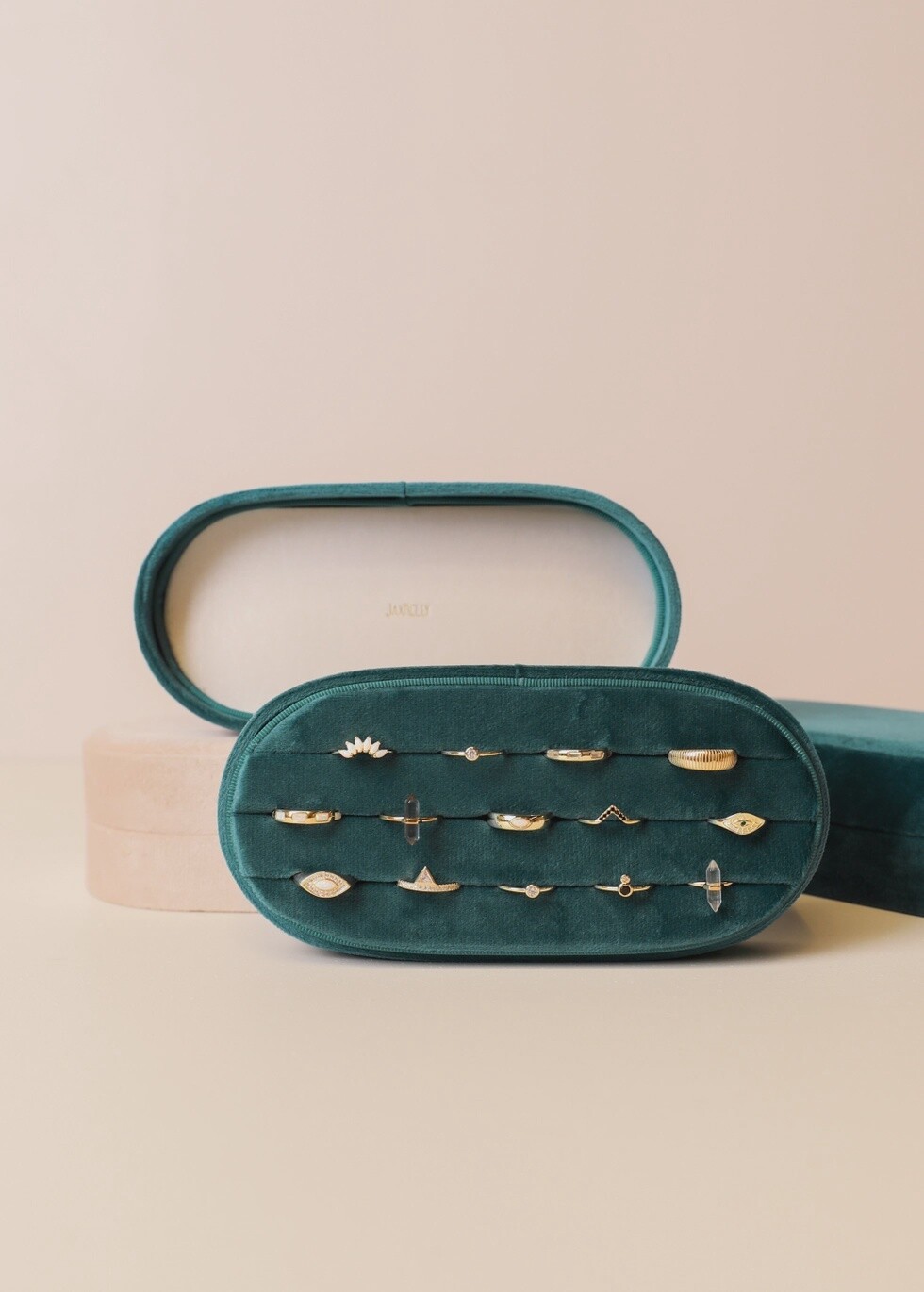 Velvet Jewelry Box-Teal