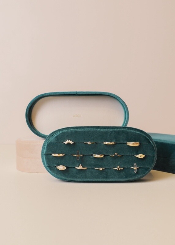 Velvet Jewelry Box-Teal