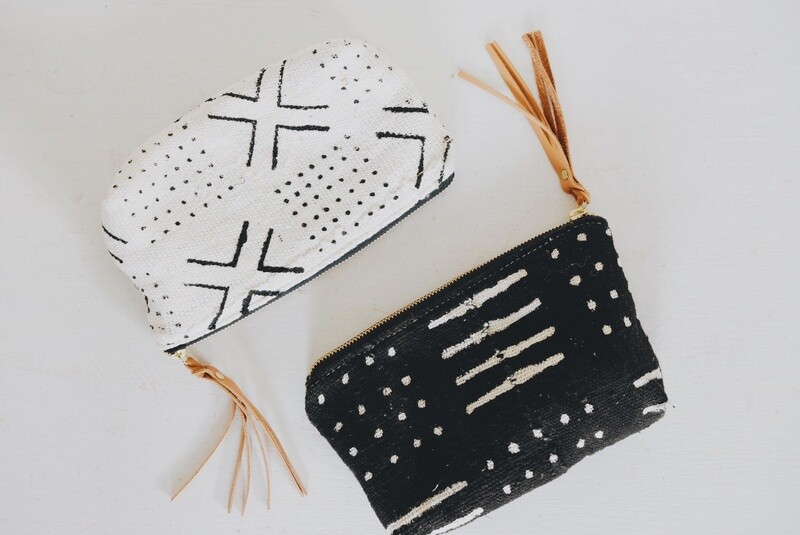 Mudcloth Cosmetic Bag-Midnight/Morning