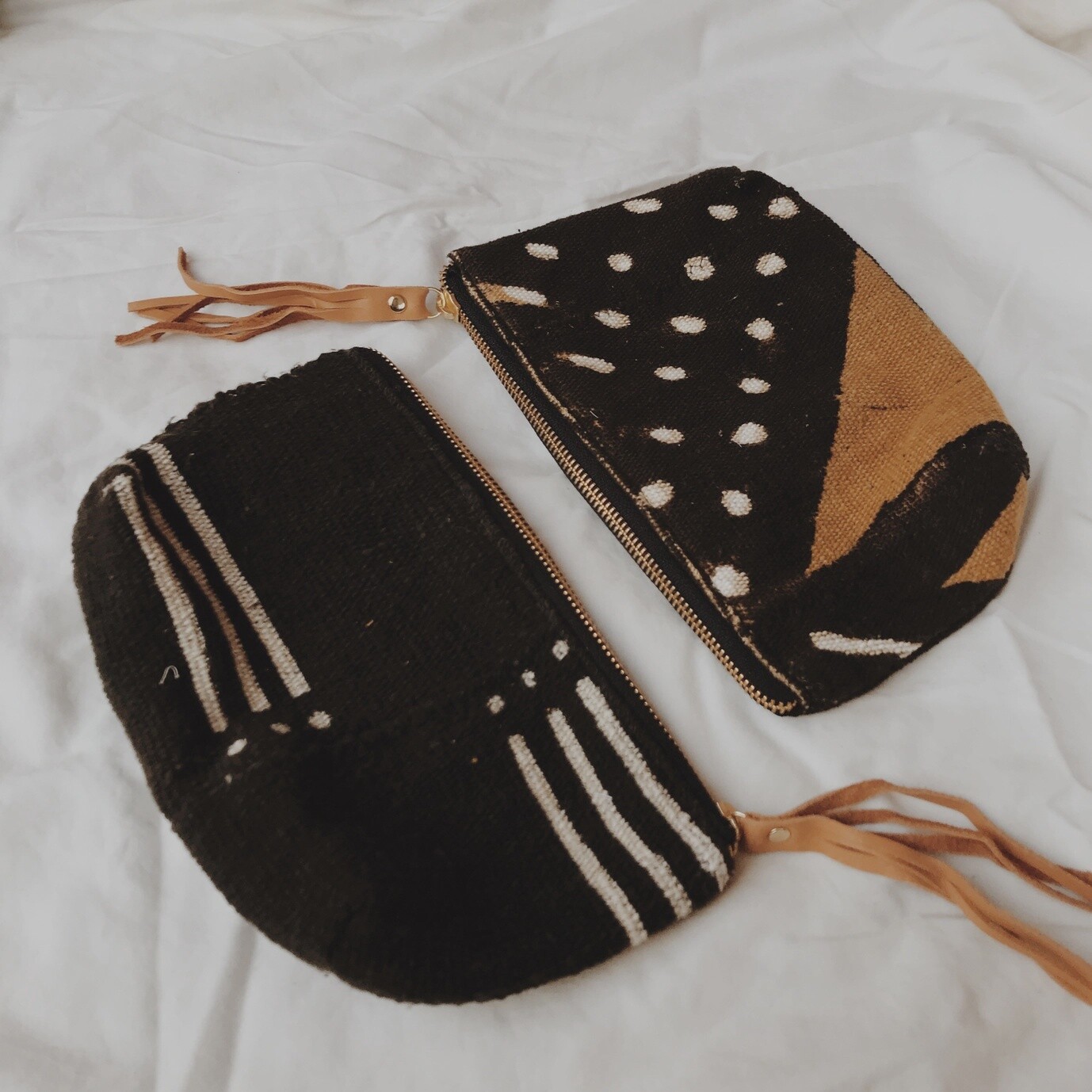 Mudcloth Cosmetic Bag-Neutrals